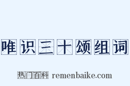 唯识三十颂组词是什么意思的图片